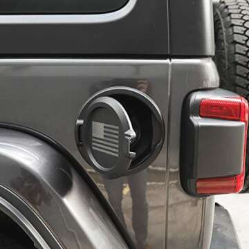 JeCar Gas Tank Cover Compatible with Jeep Wrangler 2018-2023