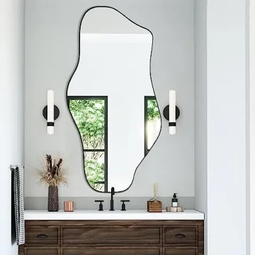 DAOYIJIAJU Unique Irregular Wall Mirror 47.2x21