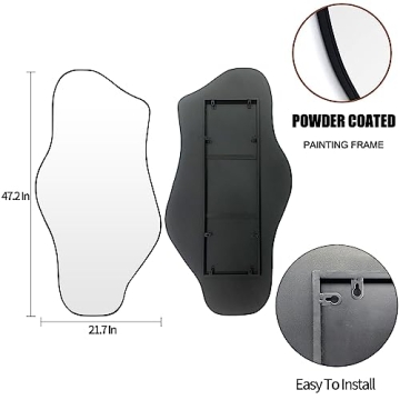 DAOYIJIAJU Unique Irregular Wall Mirror 47.2x21