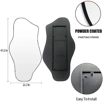 DAOYIJIAJU Unique Irregular Wall Mirror 47.2x21
