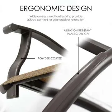 Kozyard Isabella Swivel Bar Stools for Patio Dining