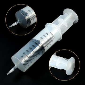 500ml Large Syringe with 27.6 Inch Tube and Blunt Needle, Sterile and Individual Sealed, Plastic Gar...