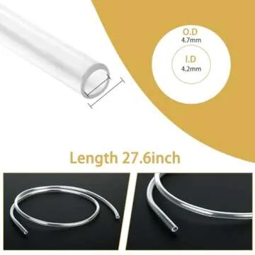 500ml Large Syringe with 27.6 Inch Tube and Blunt Needle, Sterile and Individual Sealed, Plastic Garden Syringe for Liquid, Paint, Epoxy Resin, Oil, Watering Plants, Refilling