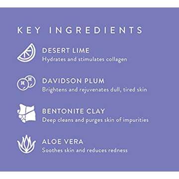 Generation Clay Purple Mask – Ultra Violet Brightening Clay Mask - Purple Face Mask for Skin Care, Australian Clay Facial Mask - Moisturizing Face Mask, Hydrating Mask for Dull, Tired Skin 100g/3.97oz