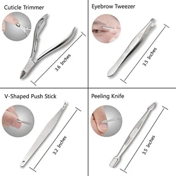 ZIZZON 12PCS Manicure Kit with Rose Gold Case