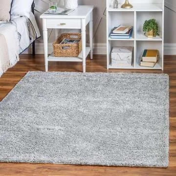 Rugs.com Soft Solid Shag Runner Rug for Hallways