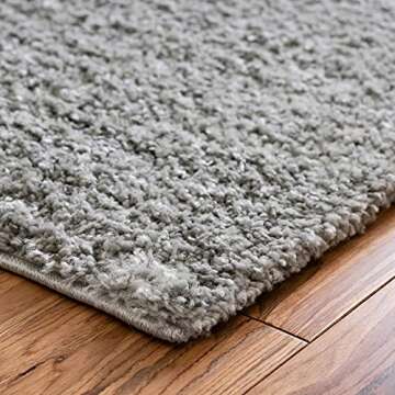 Rugs.com Soft Solid Shag Runner Rug for Hallways