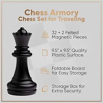 Travel-Friendly Chess Armory Magnetic Chess Set