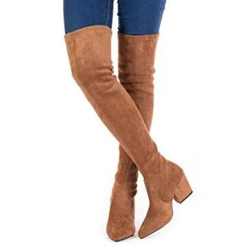 N.N.G Women Over the Knee Boots - Stylish Chunky Winter Footwear