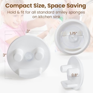 Sponge Holder for Kitchen Bath Sink with Suction Cup