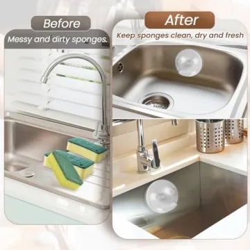 Sponge Holder for Kitchen Bath Sink with Suction Cup
