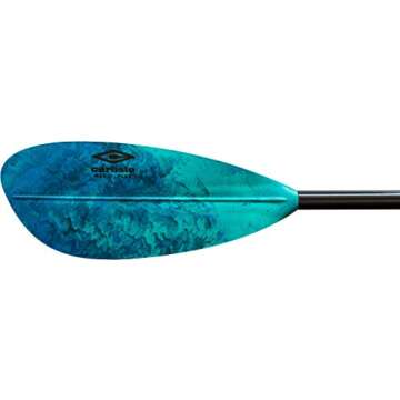 Carlisle Magic Plus Kayak Paddle with Polypropylene Blades and Wrapped Fiberglass Shaft, 230cm - Seaglass