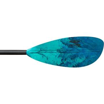 Carlisle Magic Plus Kayak Paddle with Polypropylene Blades and Wrapped Fiberglass Shaft, 230cm - Seaglass
