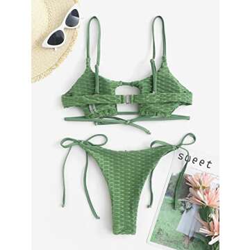 Stylish ZAFUL Women's Cutout Bikini Set for Summer Fun