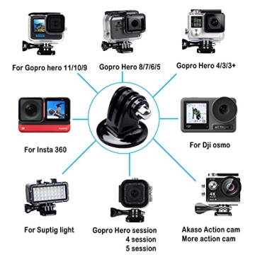 Suptig Tripod Mount Adapter for GoPro Hero & Action Cameras