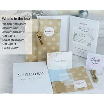 Sereney Valentines Day Sterling Silver Mother Daughter Necklace as Gifts For Daughter from Mom, Mom Birthday Gifts from Daughter Daughter Jewelry from Mom as Mom and Daughter Gifts
