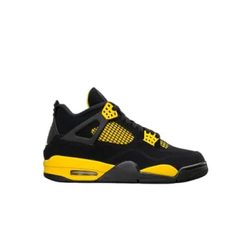 Nike Jordan 4 Retro Men's Shoes Black/White-Tour Yellow