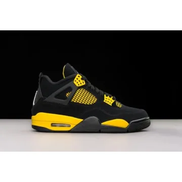 Nike Jordan 4 Retro Men's Shoes Black/White-Tour Yellow