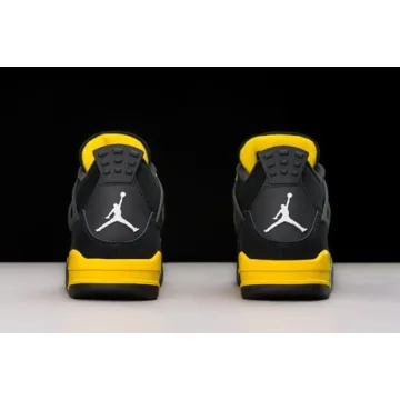 Nike Jordan 4 Retro Men's Shoes Black/White-Tour Yellow