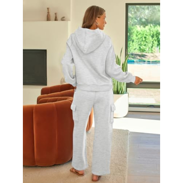 AUTOMET Women's Cozy Oversized Loungewear Set in Grey
