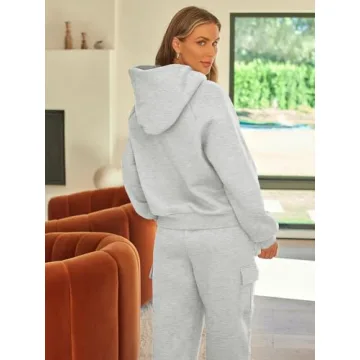 AUTOMET Women's Cozy Oversized Loungewear Set in Grey
