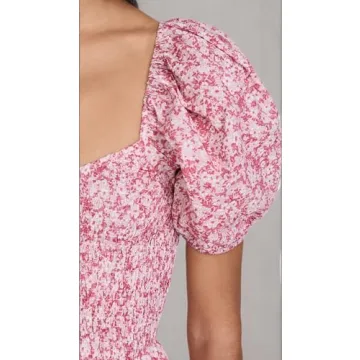 Stylish MOON RIVER Smocked Dress in Pink Multi for Women