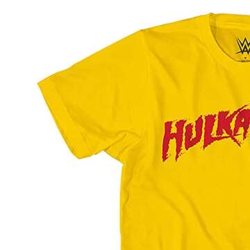 WWE Superstar Hulk Hogan Shirt - Hulkamania Hollywood Hogan - World Wrestling Champion T-Shirt (Yellow, XX-Large)