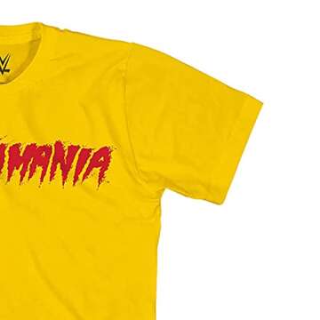 WWE Superstar Hulk Hogan Shirt - Hulkamania Hollywood Hogan - World Wrestling Champion T-Shirt (Yellow, XX-Large)