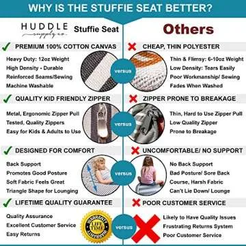 HUDDLE Original Stuffed Animal Bean Bag Storage Extra Large Designer Beanbag Chairs for Kids Teens & Adults | Instant Clutter Clear for Stylish Moms - Stuffed Animal Storage Bean Bag Chair Grey Stripe