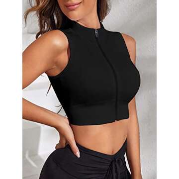 Stylish Verdusa Zipper Front Tank Top for Women