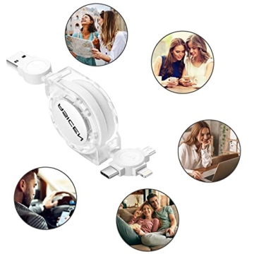 Retractable Multi Charging Cable 3 in 1 for All Devices