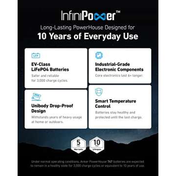 Anker SOLIX F2000 Portable Power Station, PowerHouse 767, 2400W Solar Generator, GaNPrime Battery Ge...