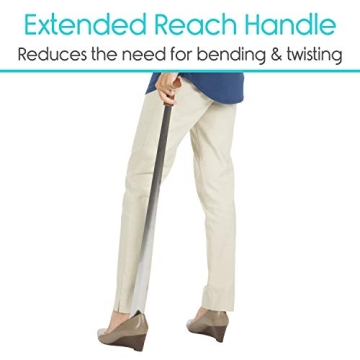 Vive Extra Long Shoe Horn - Durable Dressing Aid for All