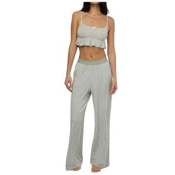 Luckinbaby Y2K Women’s Lounge Set - Crop Tank & Pants
