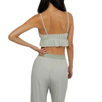 Luckinbaby Y2K Women’s Lounge Set - Crop Tank & Pants