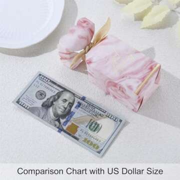 BAUMA AUTO 50Pcs Wedding Favor Boxes Navy Pink With Ribbons