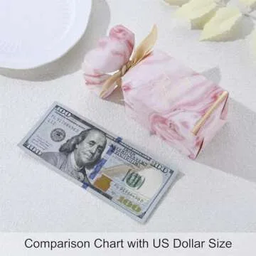 BAUMA AUTO 50Pcs Wedding Favor Boxes Navy Pink With Ribbons