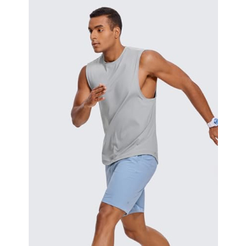 CRZ YOGA Cool-Feeling Sleeveless Gym Shirt for Men