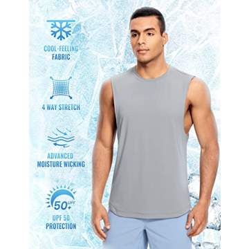 CRZ YOGA Cool-Feeling Sleeveless Gym Shirt for Men