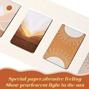 10 Pieces Magnetic Bookmarks Book Markers Sun Magnet Page Markers Assorted Inspirational Book Set with Landscape for Students Teachers Reading