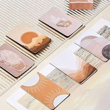 10 Pieces Magnetic Bookmarks Book Markers Sun Magnet Page Markers Assorted Inspirational Book Set with Landscape for Students Teachers Reading