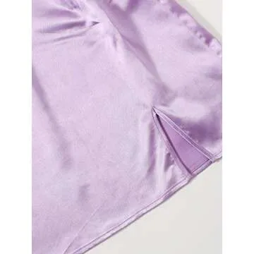 WDIRARA Satin High Waist Mini Skirt in Lilac Purple