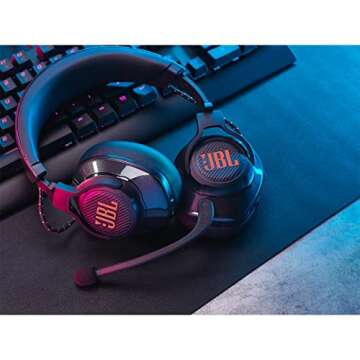 JBL Quantum 610 Wireless - Wireless Over-Ear Gaming Headset, QuantumSURROUND, 2.4GHz Wireless, 40 Ho...