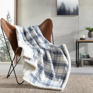 Eddie Bauer Super Soft Reversible Sherpa Throw Blanket