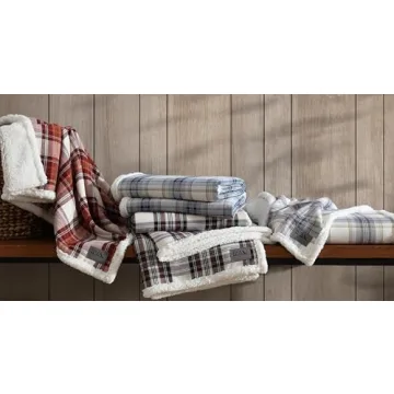 Eddie Bauer Super Soft Reversible Sherpa Throw Blanket