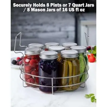 Cook N Home Water Bath Canner with Jar Rack & Glass Lid, Professional Stainless Steel Canning Pot 20 Quart, with Stay-Cool Handles, Multiuse Pot, Induction Capable