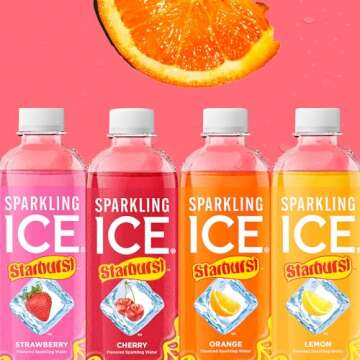 Sparkling Ice STARBURST Orange Zero Sugar Sparkling Water