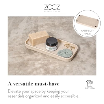 ZCCZ Beige Bathroom Accessory Set – 6 Piece Elegant Organizer