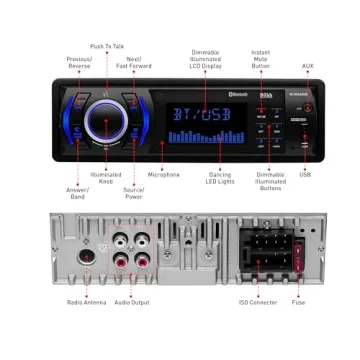 BOSS Audio 616UAB Car Stereo Bluetooth USB AUX AM/FM