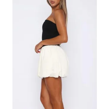 Stylish BAIGRAM Strapless Summer Mini Dress - Trendy Fashion